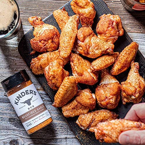 Kinder's Woodfired Garlic Rub on seafood enhances garlic warmth