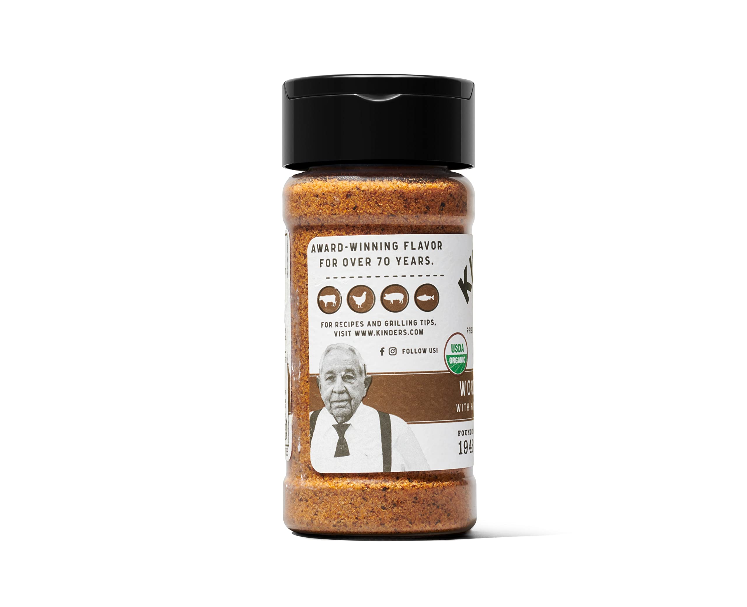 Kinder's Woodfired Garlic Rub on steak for a bold crust
