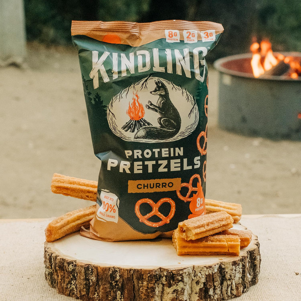 Kindling Churro flavor close-up shows bold seasoning and baked texture.