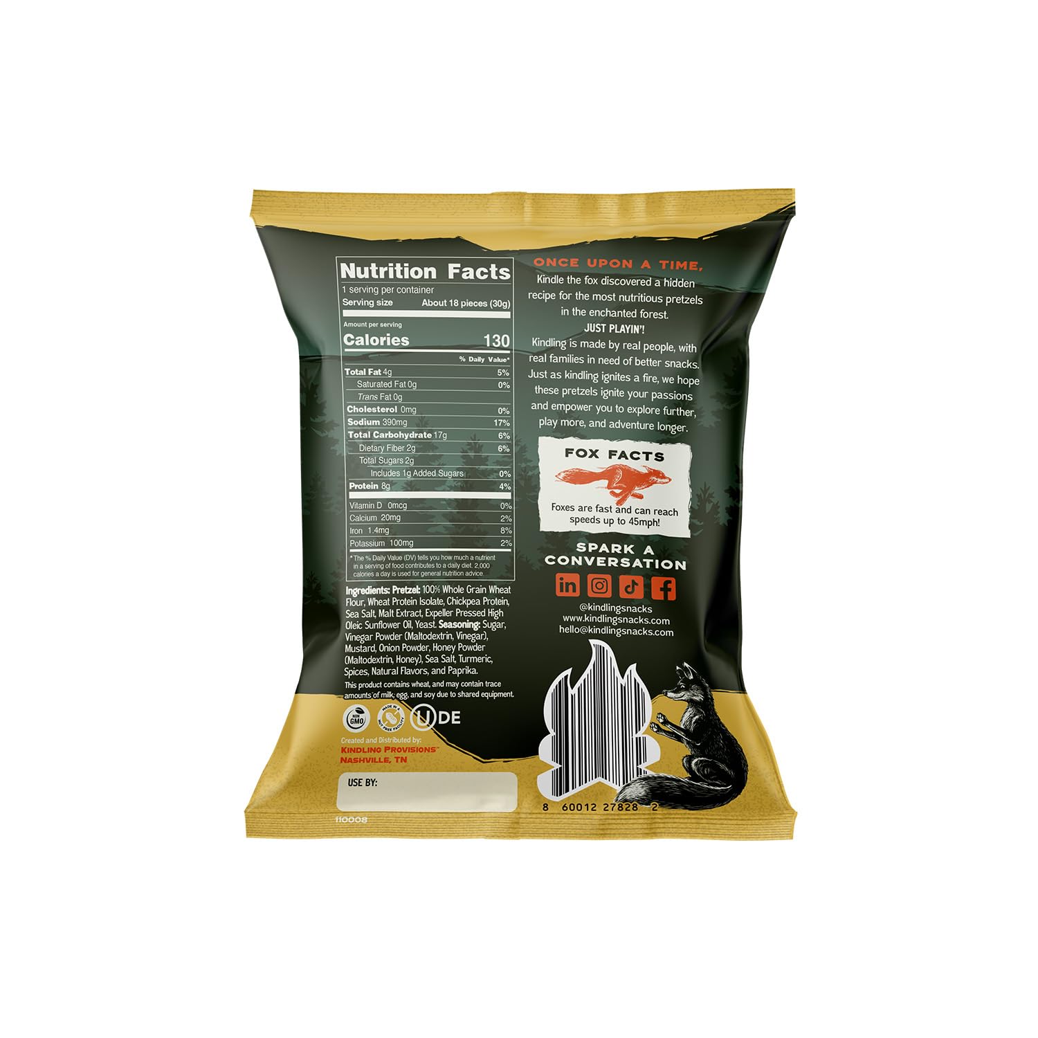 Kindling Protein Pretzels Honey Mustard in lunchbox pairing with convenience and protein.