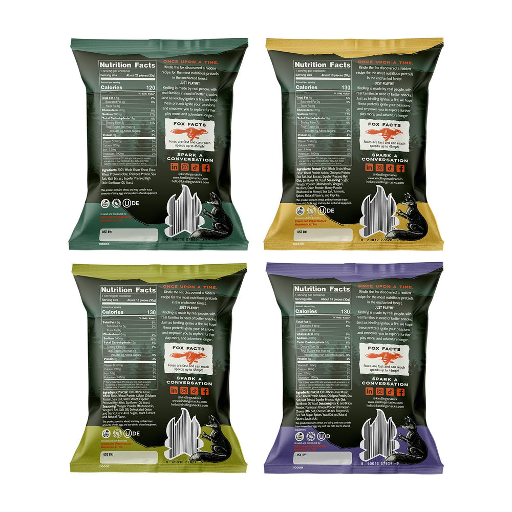 Kindling Protein Pretzels office snack desk pack for quick breaks.