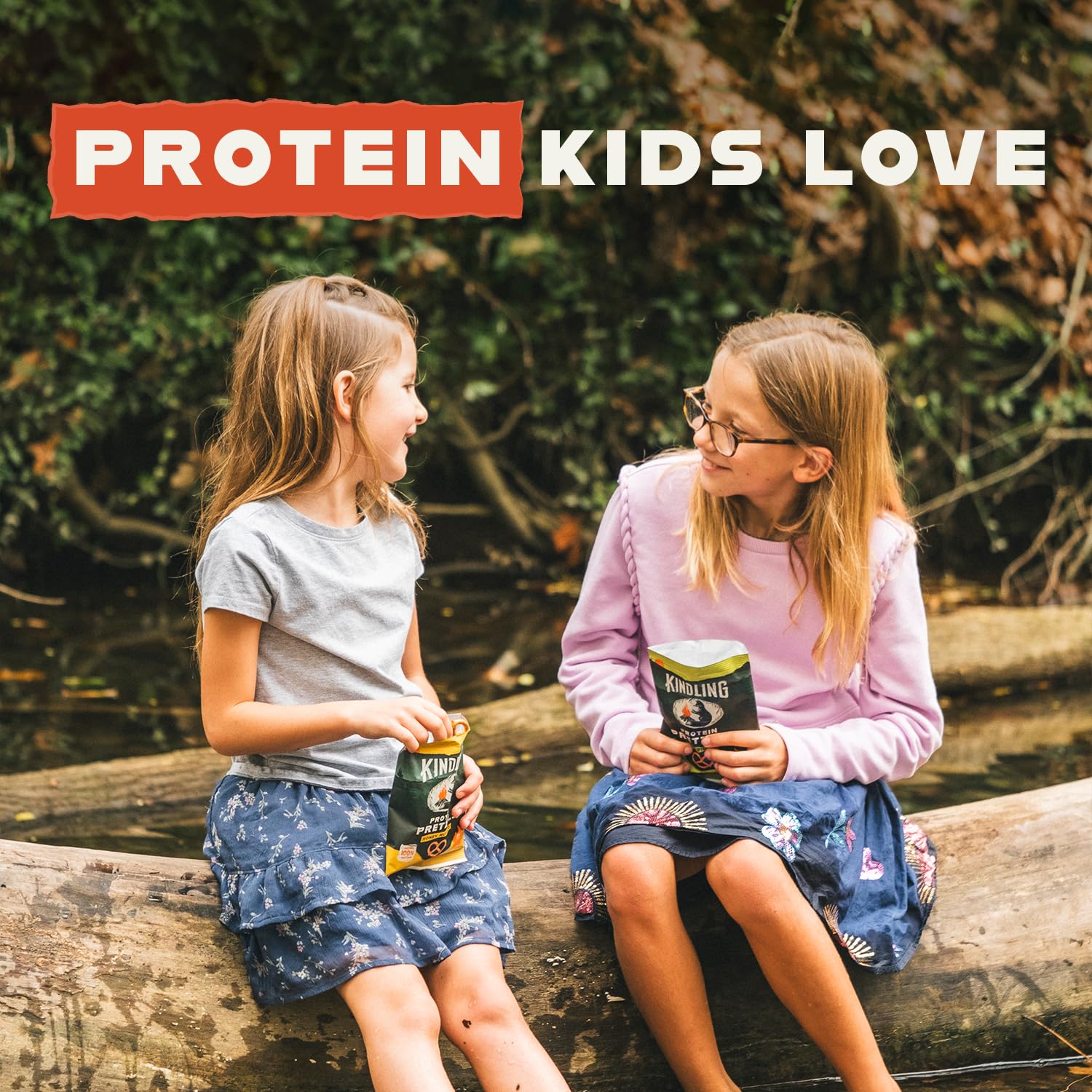 Kindling Protein Pretzels Sea Salt at a desk, convenient desk snack.