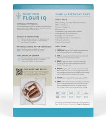 King Arthur cake flour being sifted to create a light, airy texture