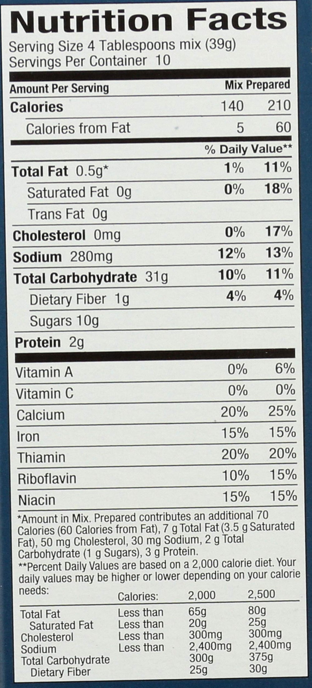 King Arthur Cornbread Mix bag back with simple steps