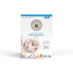 King Arthur gluten-free doughnut mix poured in pan and ready for baking.