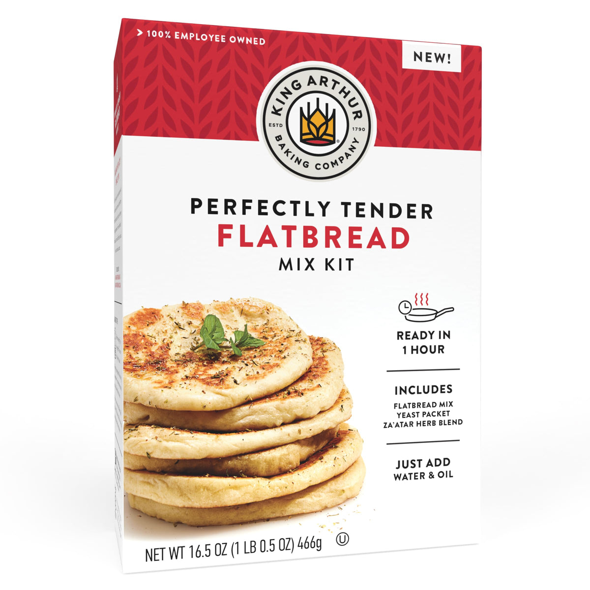 King Arthur flatbread kit box front ready-to-bake, quick dinner idea