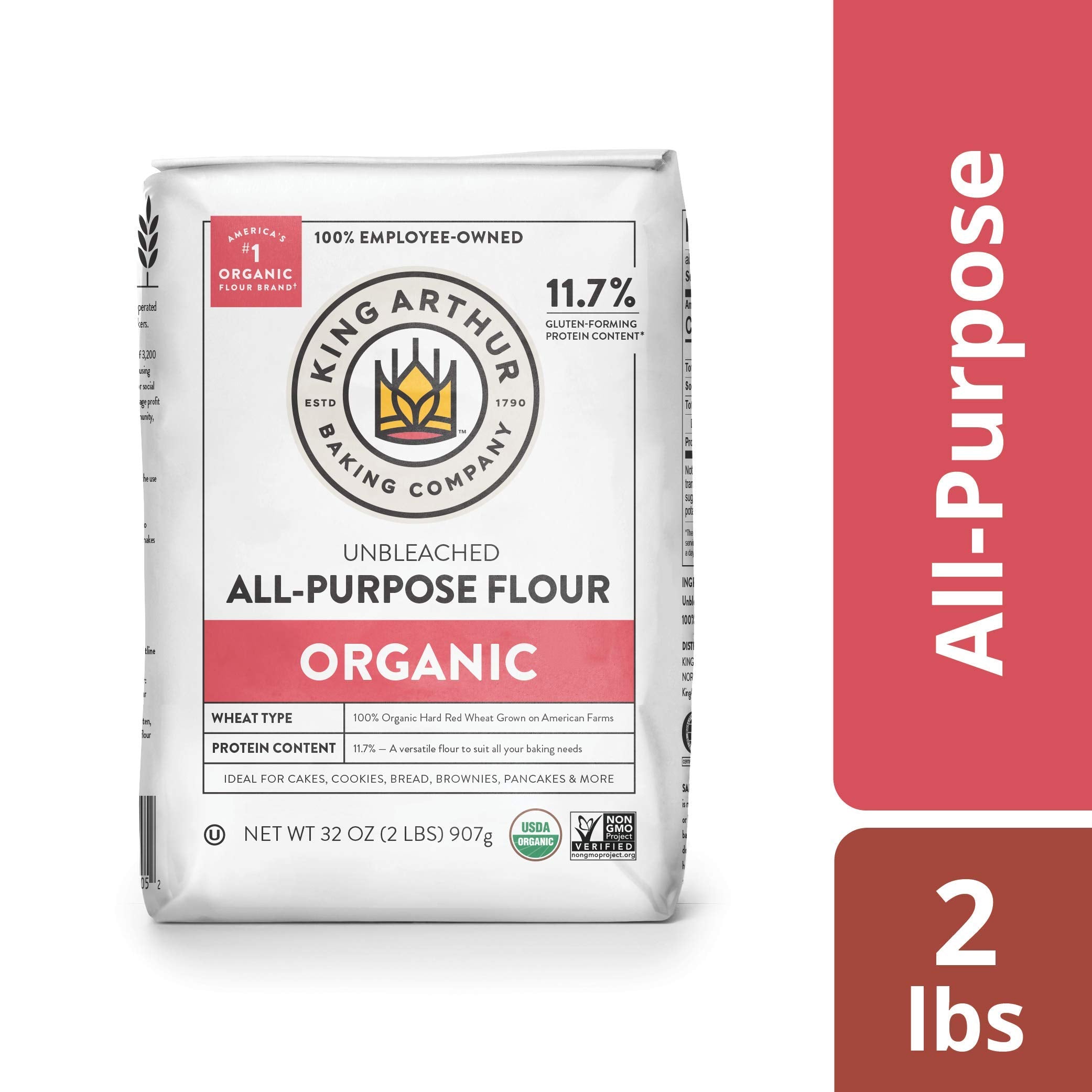 King Arthur Organic certification logo closeup signaling premium organic ingredients