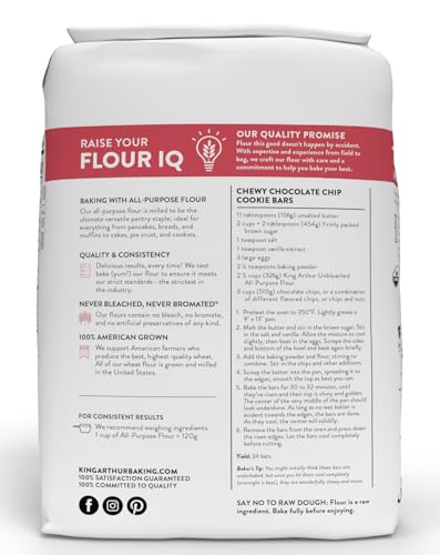 King Arthur flour poured into a mixing bowl for loaf and pizza