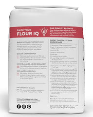 King Arthur flour poured into a mixing bowl for loaf and pizza