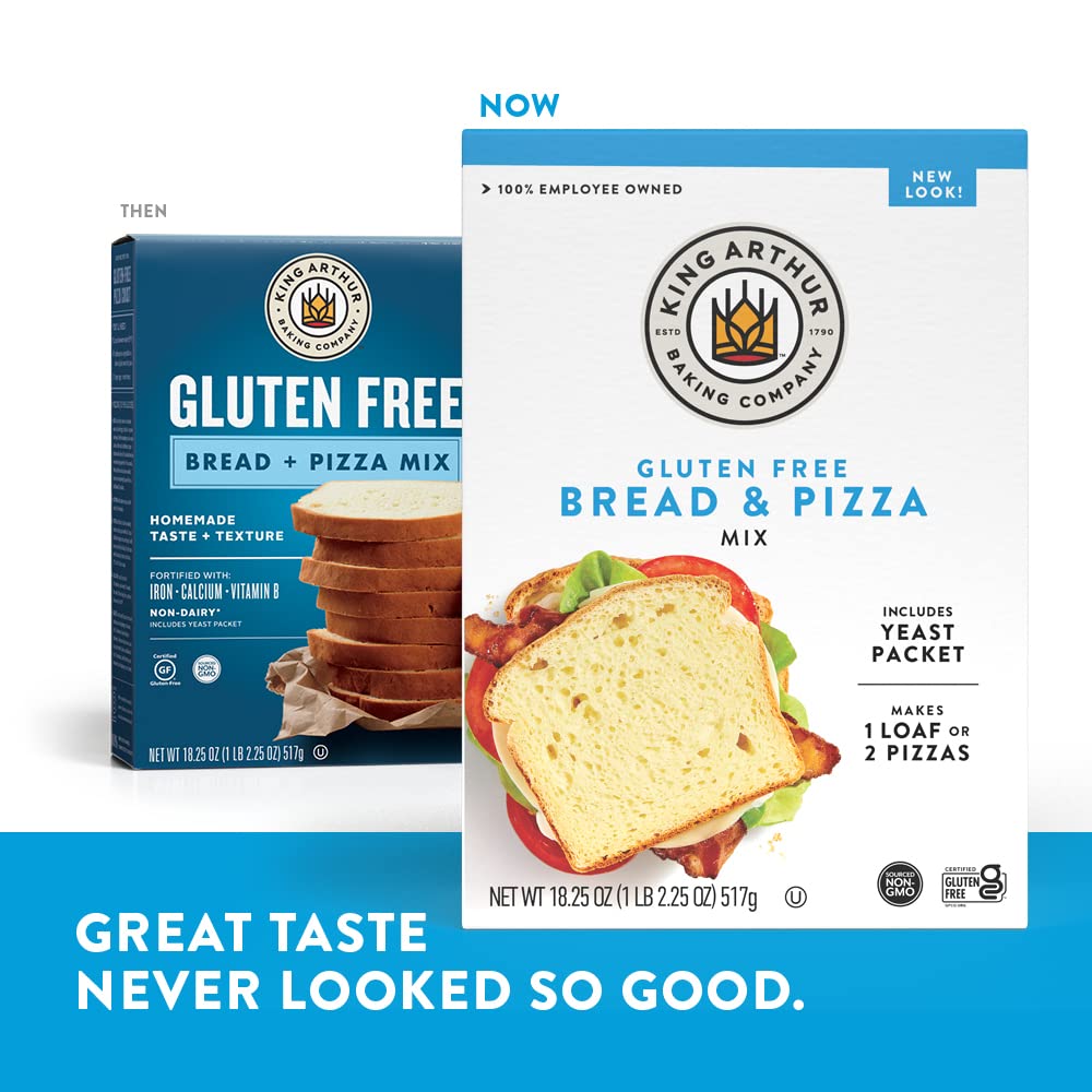 King Arthur GFCO-certified packaging highlights non-GMO and kosher options.