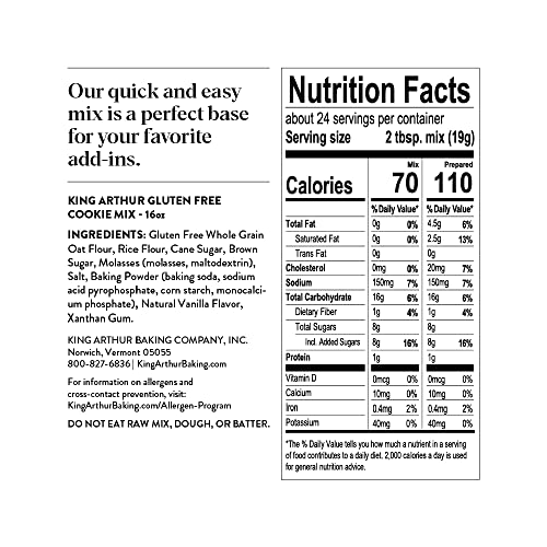 Ingredients highlight Non-GMO and Kosher credentials for King Arthur mix