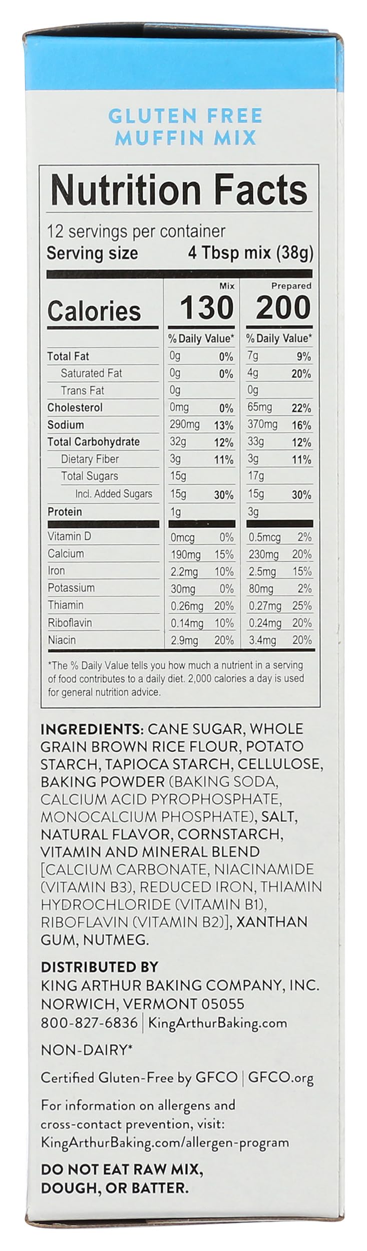 Blueberries folded into King Arthur gluten-free muffin batter.