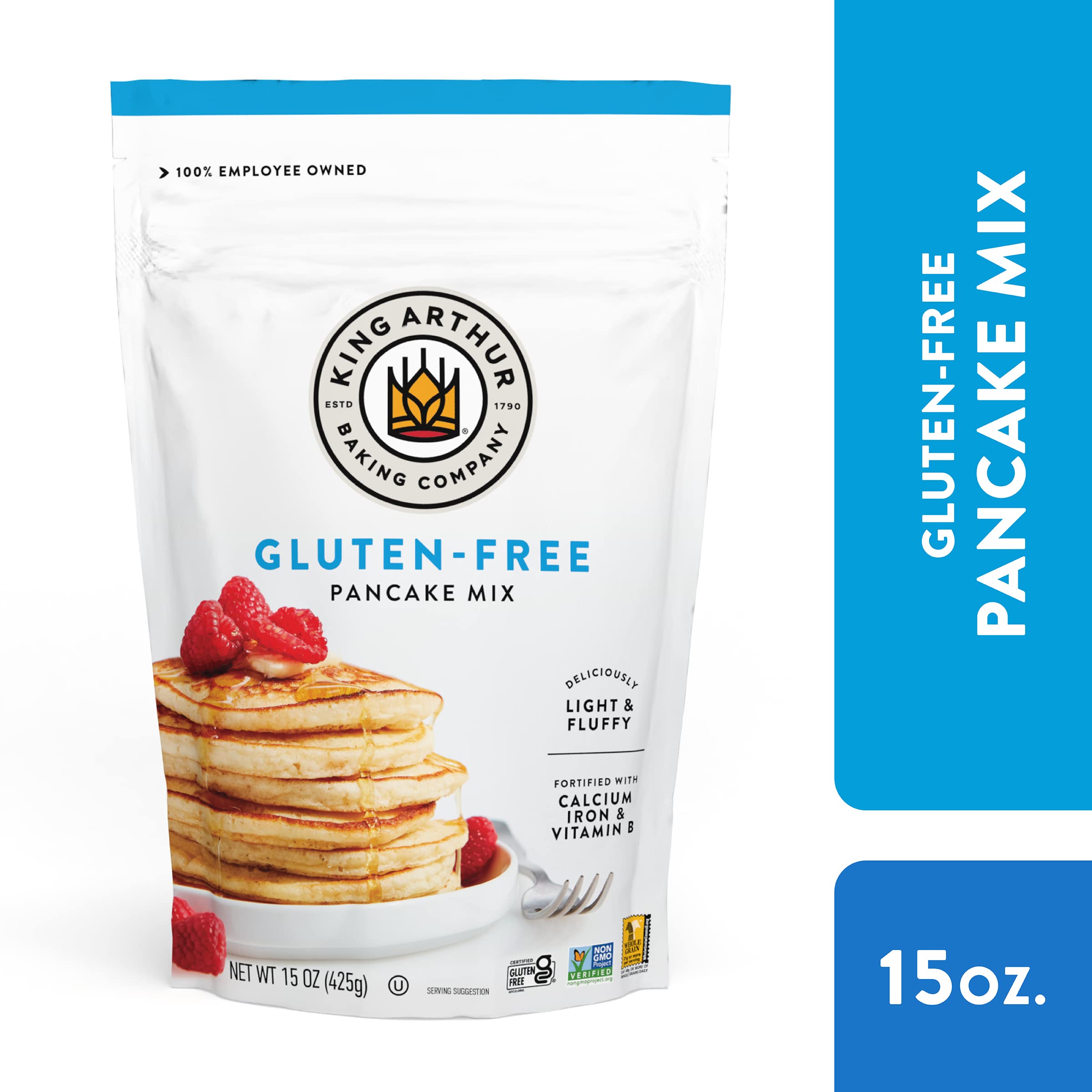 King Arthur gluten-free pancake mix ingredients in bowl