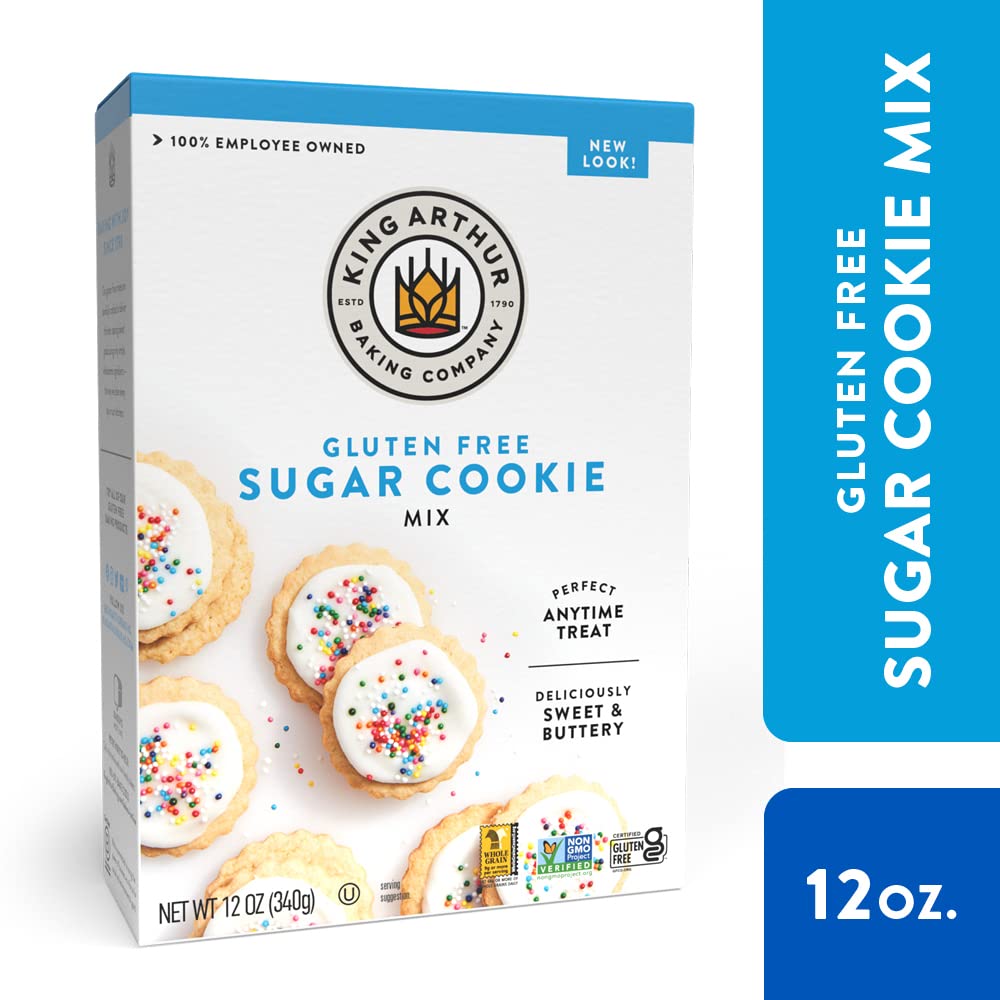 King Arthur Gluten-Free Sugar Cookie Mix dough scoop yields uniform cookies.