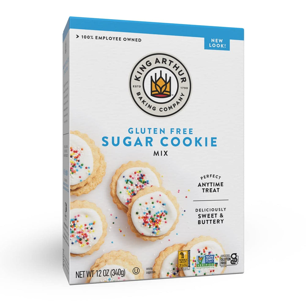 King Arthur Gluten-Free Sugar Cookie Mix packaging shows consistent results.