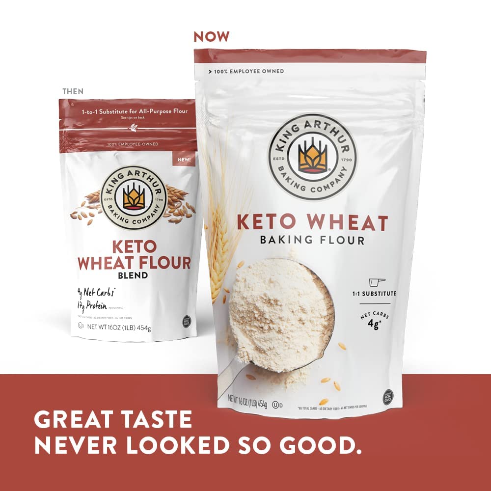 King Arthur Keto Wheat Flour coating meats image enables tasty low-carb breaded options.