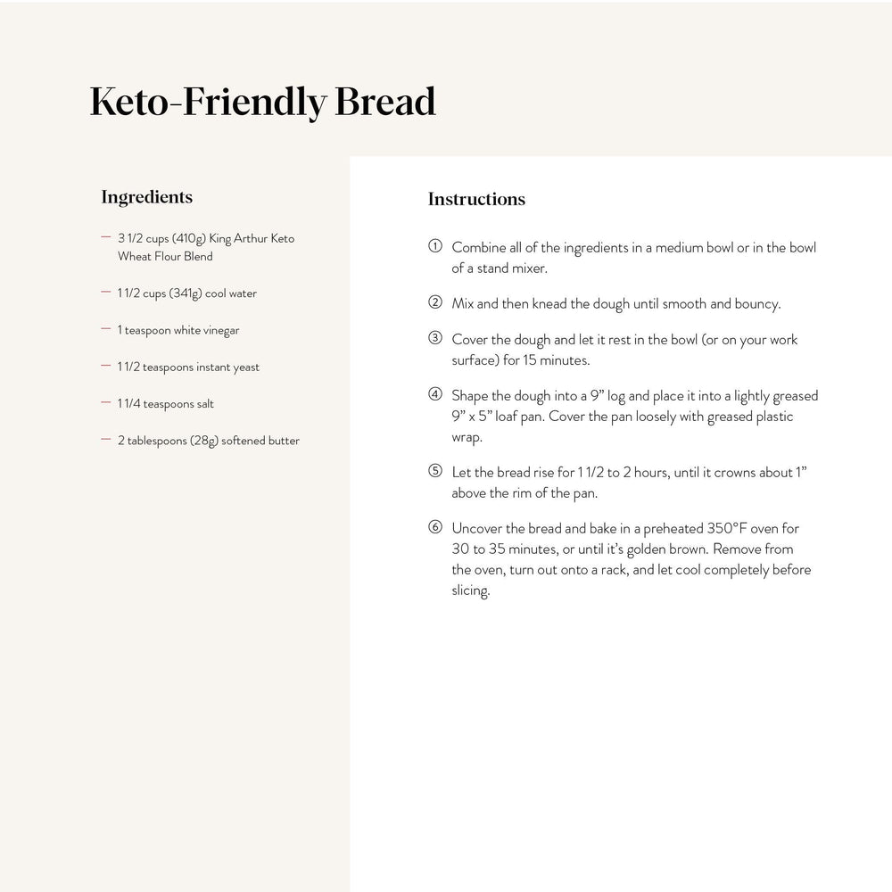 King Arthur Keto Wheat Flour sauce thickener image offers a wheat-based texture for gravies.