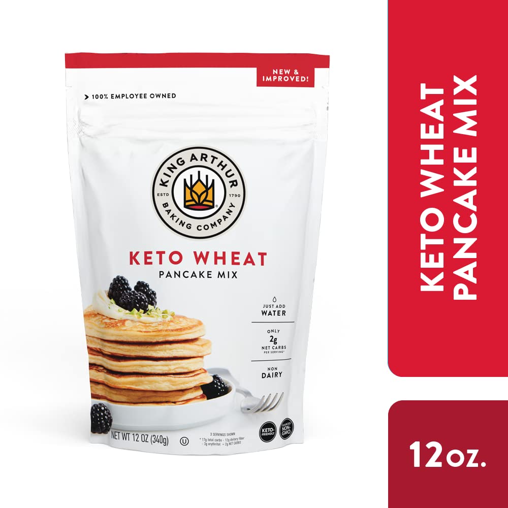King Arthur Keto Wheat Pancake Mix waffles with crisp edges demonstrate versatile breakfast option.