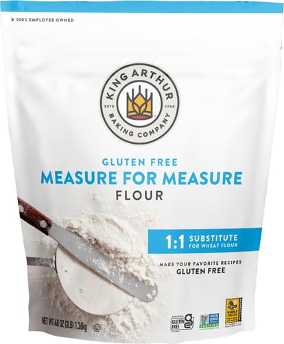 King Arthur Measure for Measure flour used in fluffy gluten-free pancakes.
