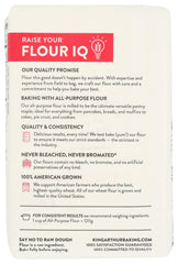 Pouring and sifting King Arthur Organic All Purpose Flour for precise, reliable bake prep.