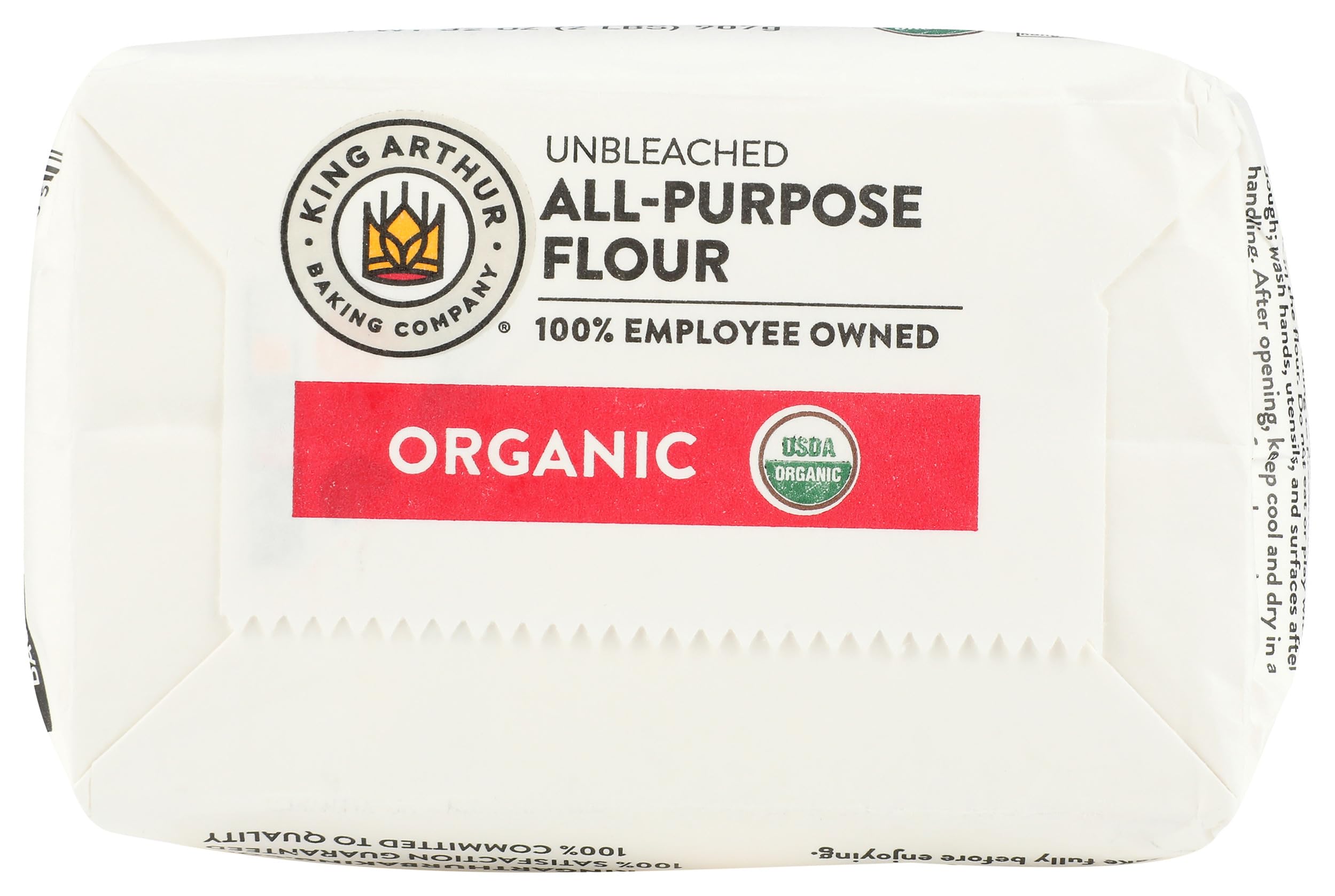 King Arthur Organic All Purpose Flour stored in an airtight container for freshness.