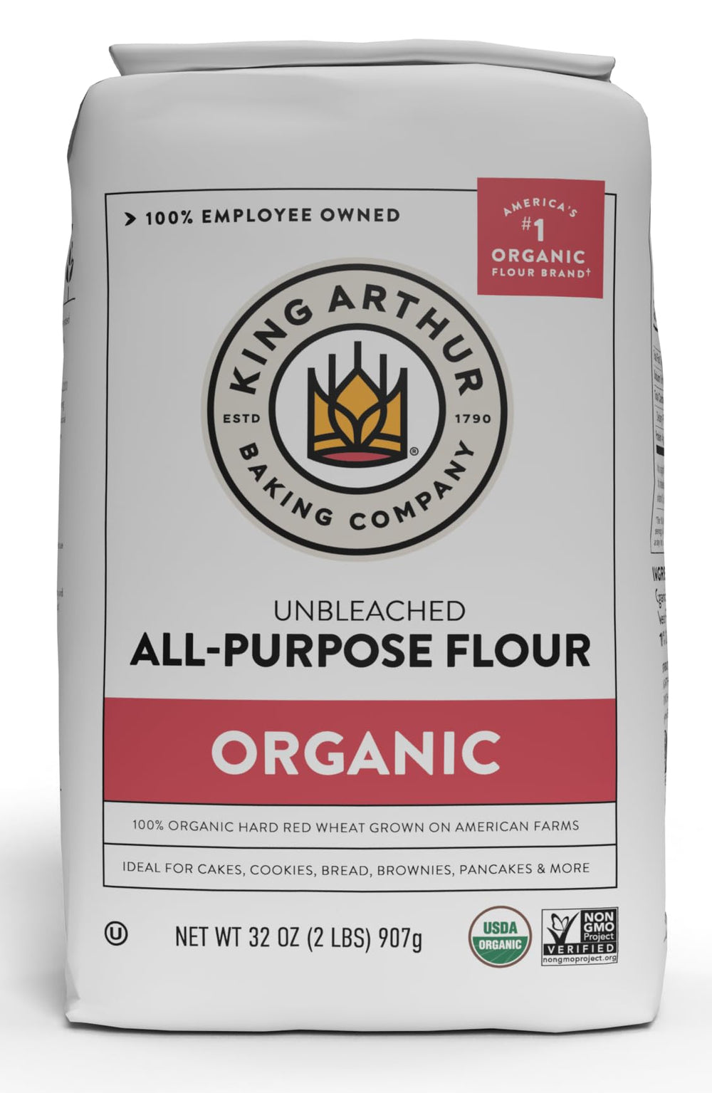 King Arthur Organic All-Purpose Flour bag ready for baking, versatile and reliable