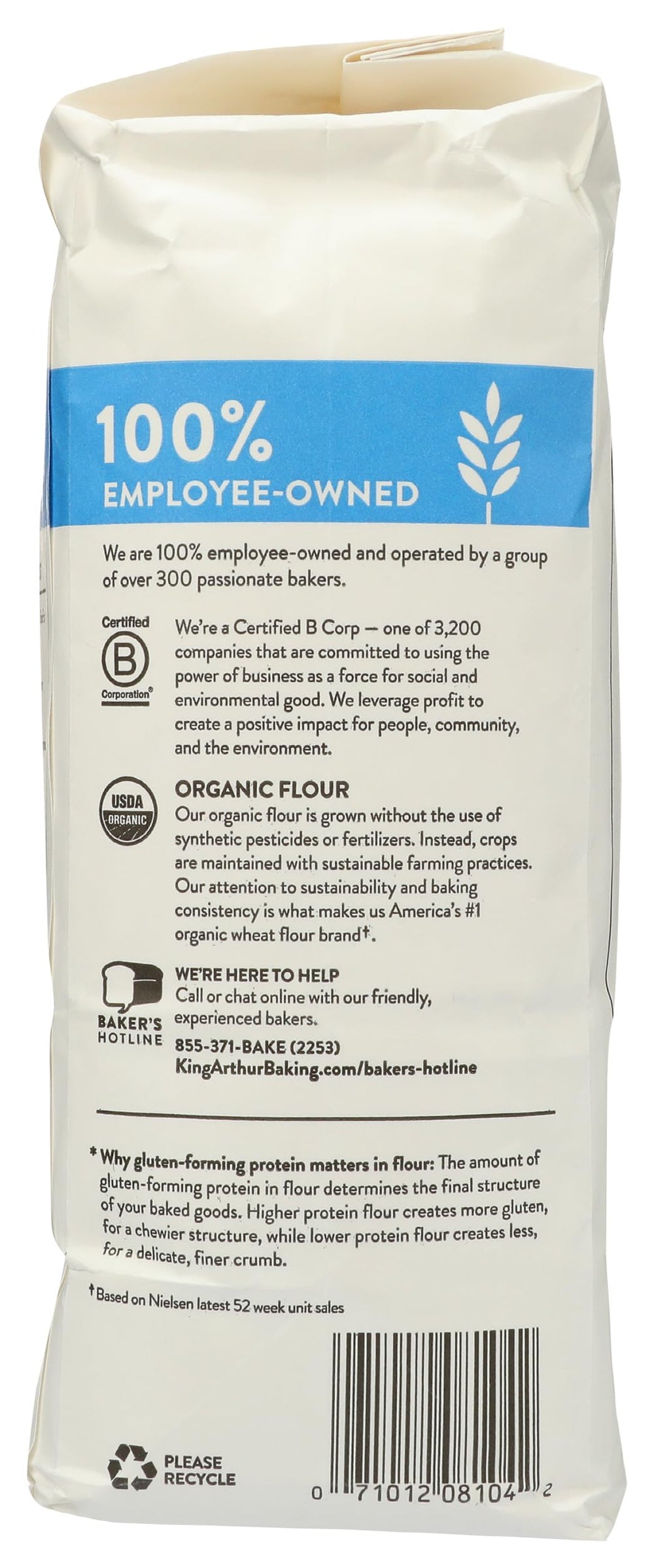 King Arthur Organic Certification seal on packaging communicates standards.