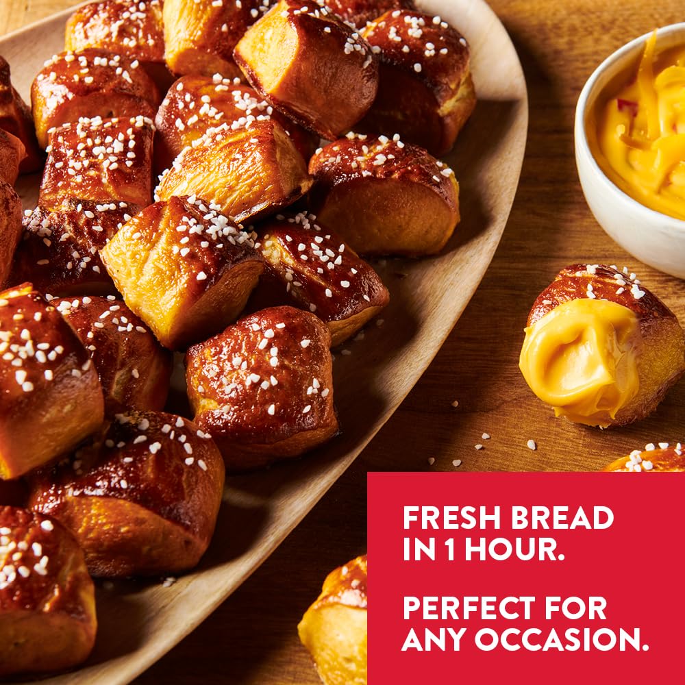 King Arthur pretzel bites instructions card with steps