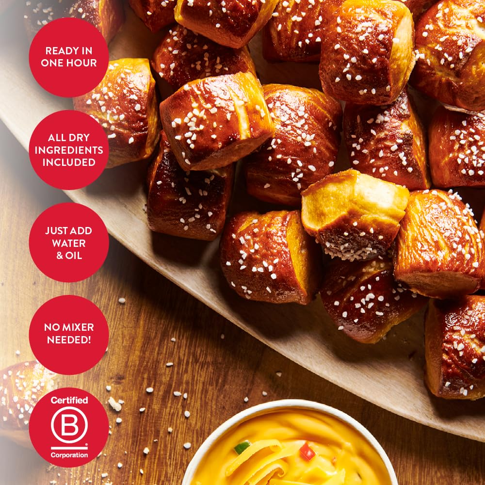 King Arthur pretzel bites ready-to-roll dough speeds weeknight baking