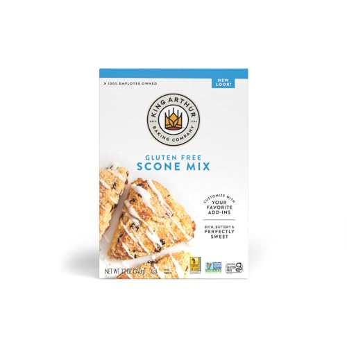 King Arthur scone dough on pan emphasizes easy scooping and even baking.