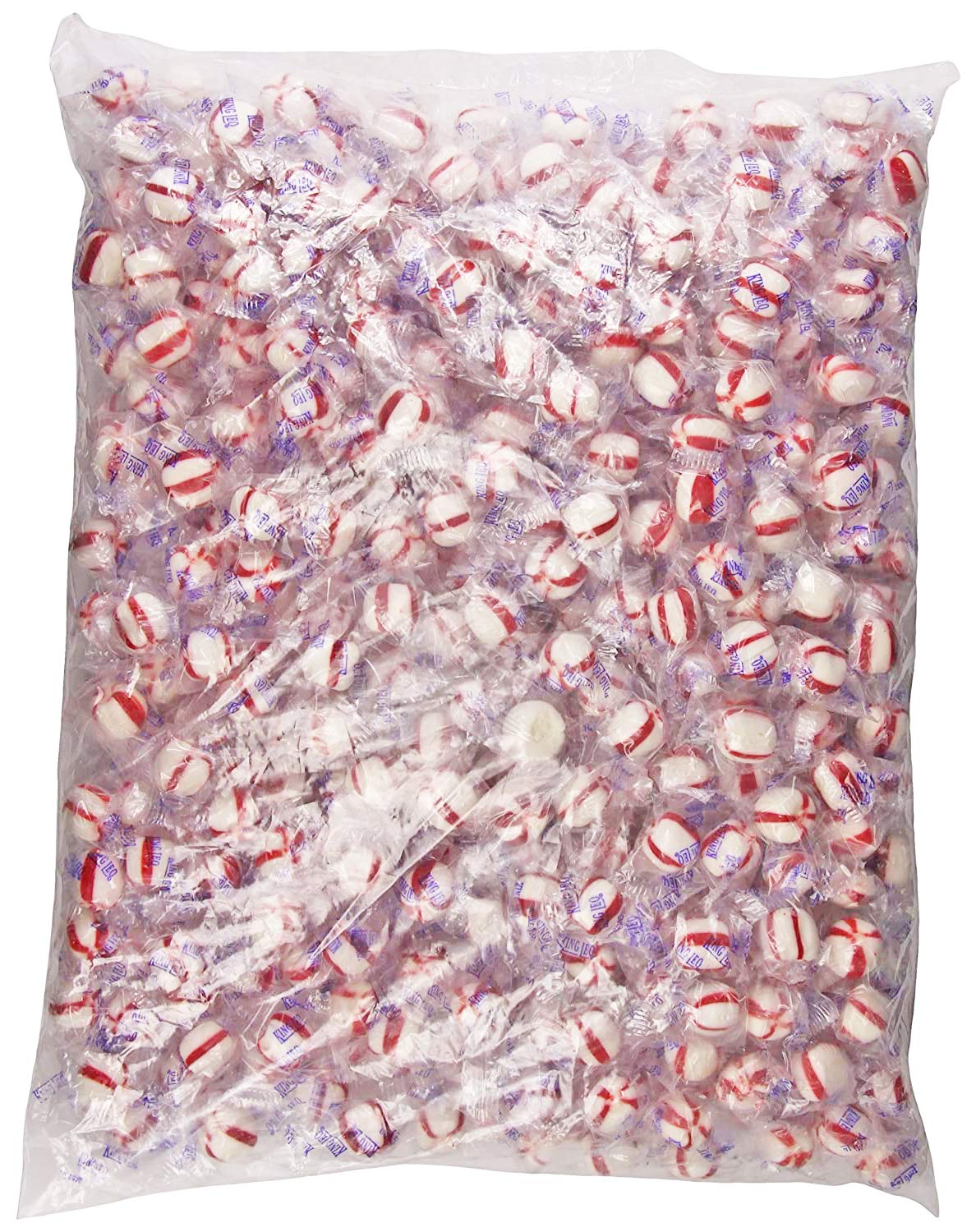 Close-up of King Leo peppermint candies ideal for snacking