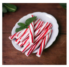 King Leo Soft Peppermint Sticks packaging with nostalgic red and white design
