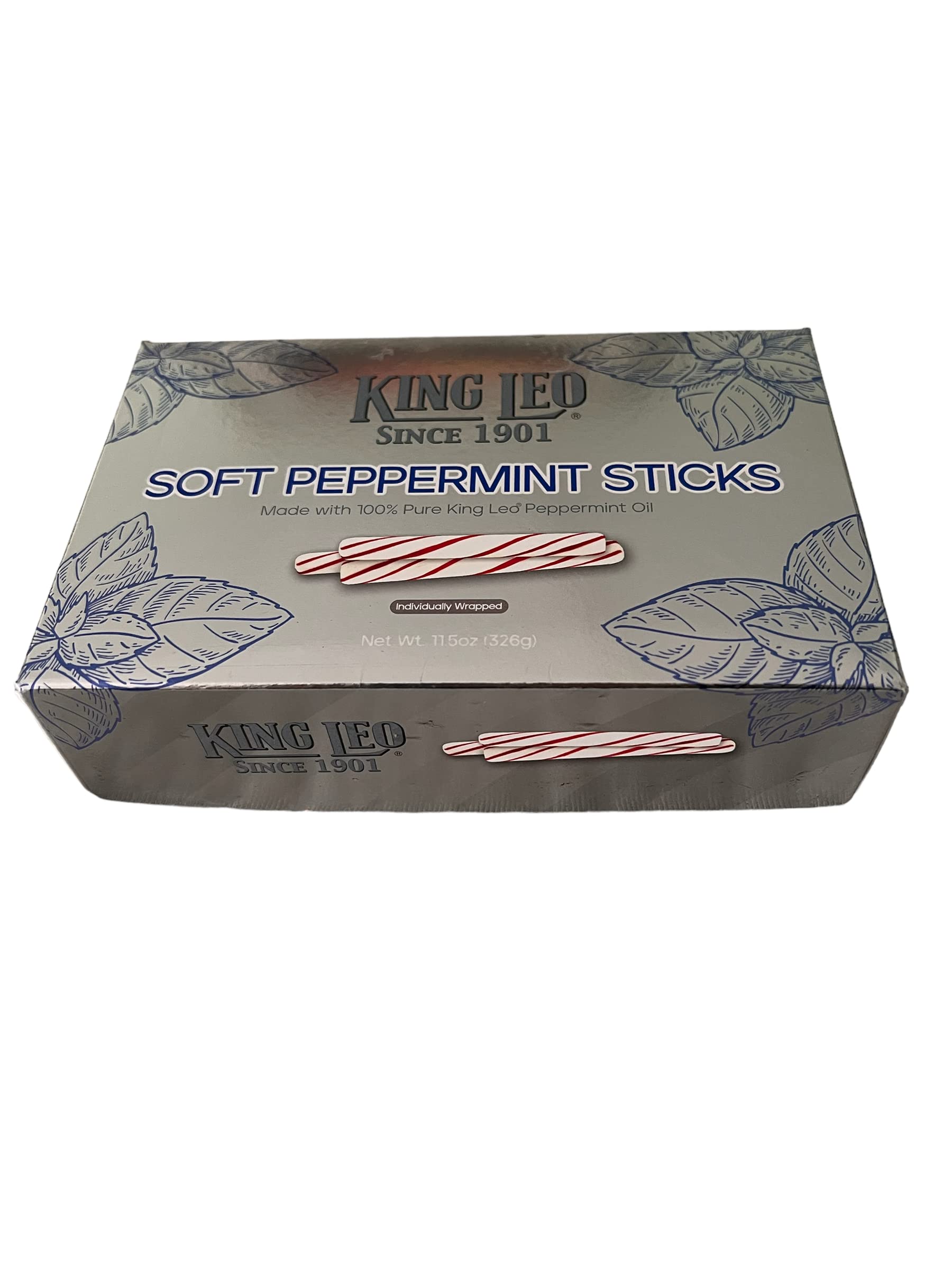 King Leo Soft Peppermint Sticks single stick, smooth texture for chewing.