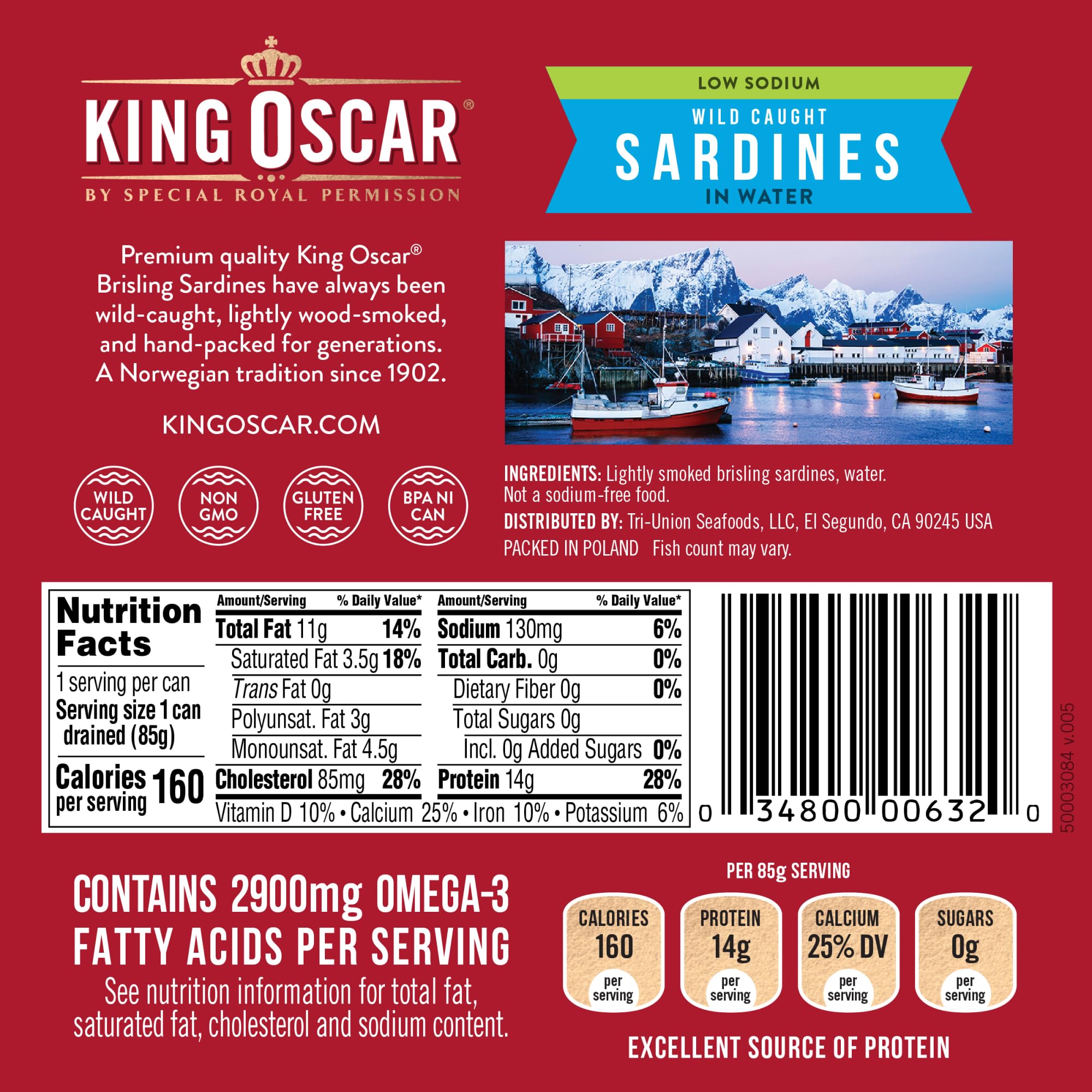 King Oscar brisling sardines wood-smoked shot highlights depth of flavor