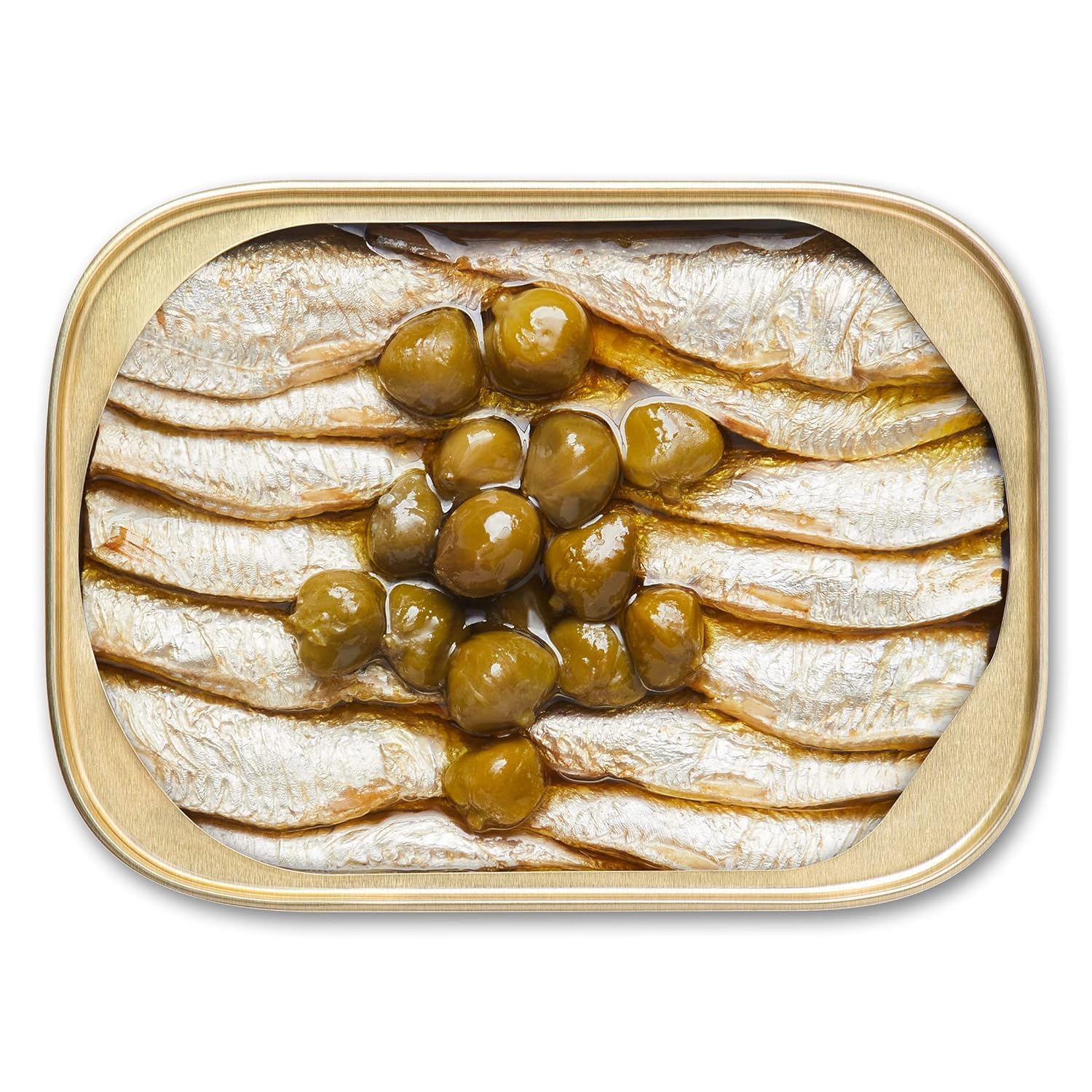 King Oscar sardines in olive oil with capers, vibrant salad pairing