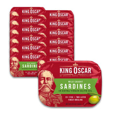 King Oscar sardines in olive oil can highlight premium flavor and convenience.