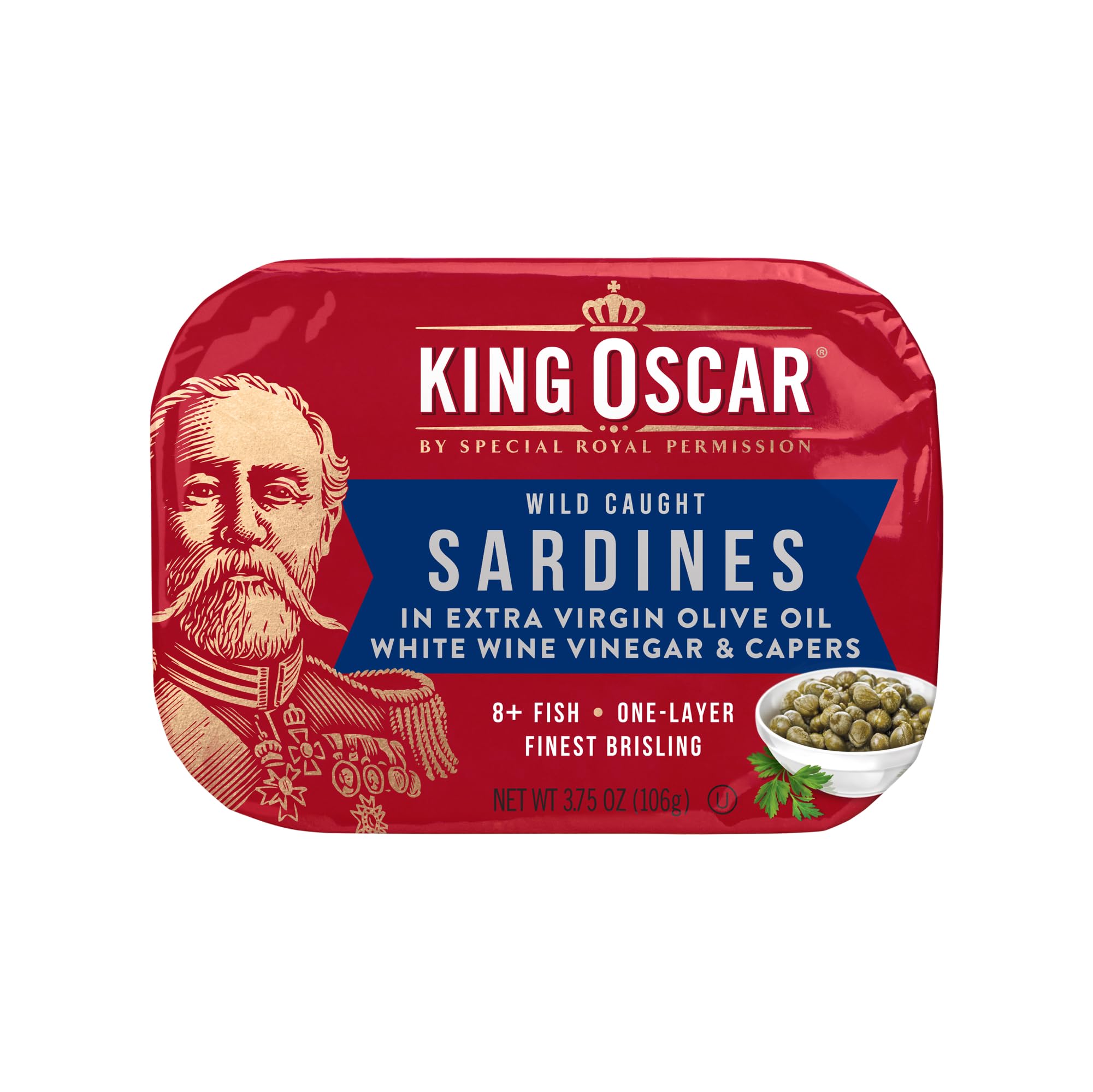 King Oscar sardines in olive oil on a cracker, quick protein bite