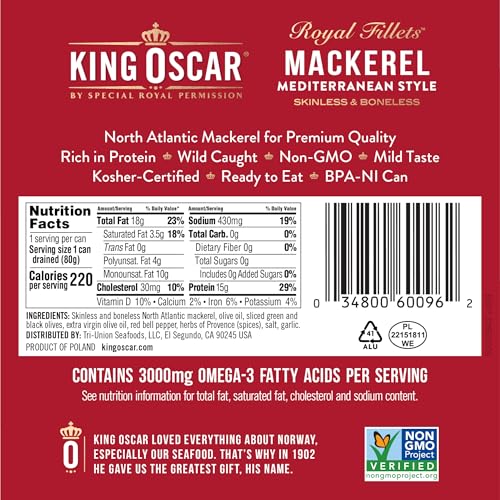 King Oscar Mediterranean flavor close-up, with herbs and oil for vibrant salads and pastas.