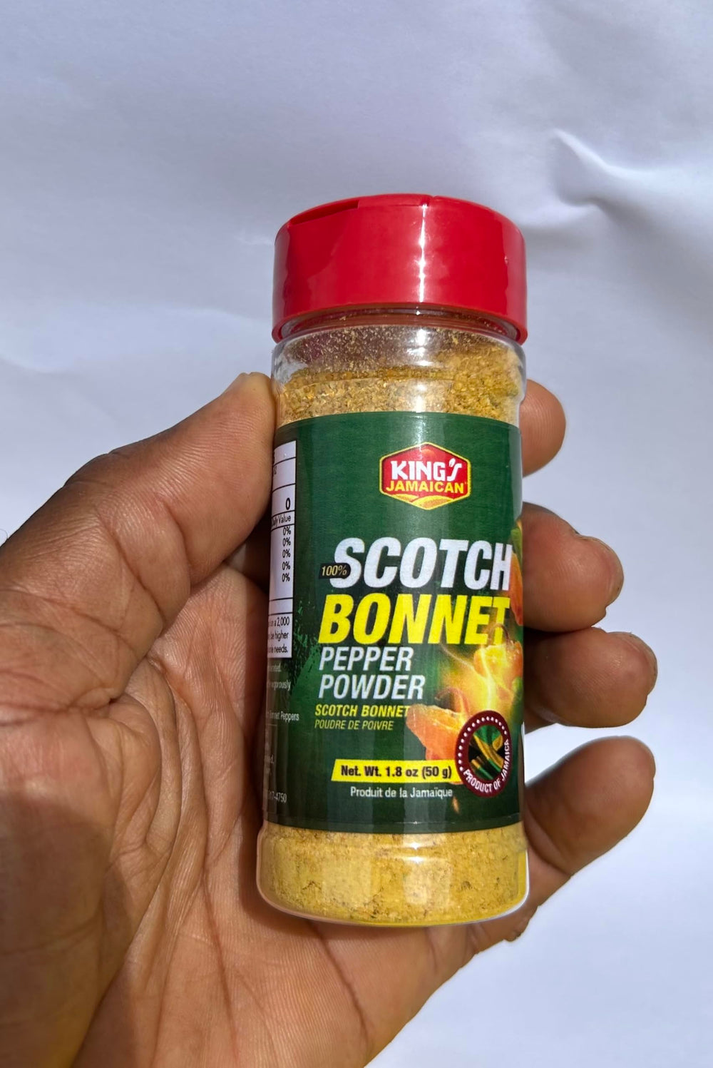 King’s Jamaican Scotch Bonnet Powder in a bowl ready to season meals.