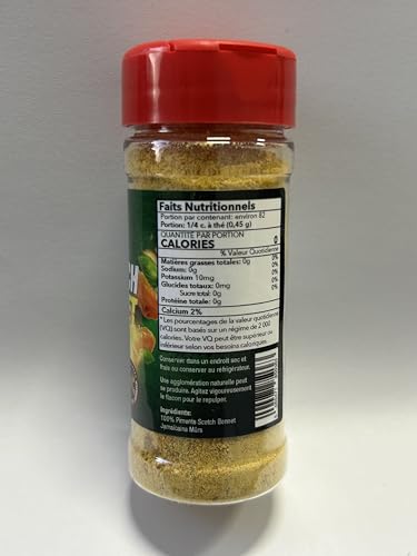 King’s Jamaican Scotch Bonnet Powder scoop demonstrates convenient measuring for quick heat.