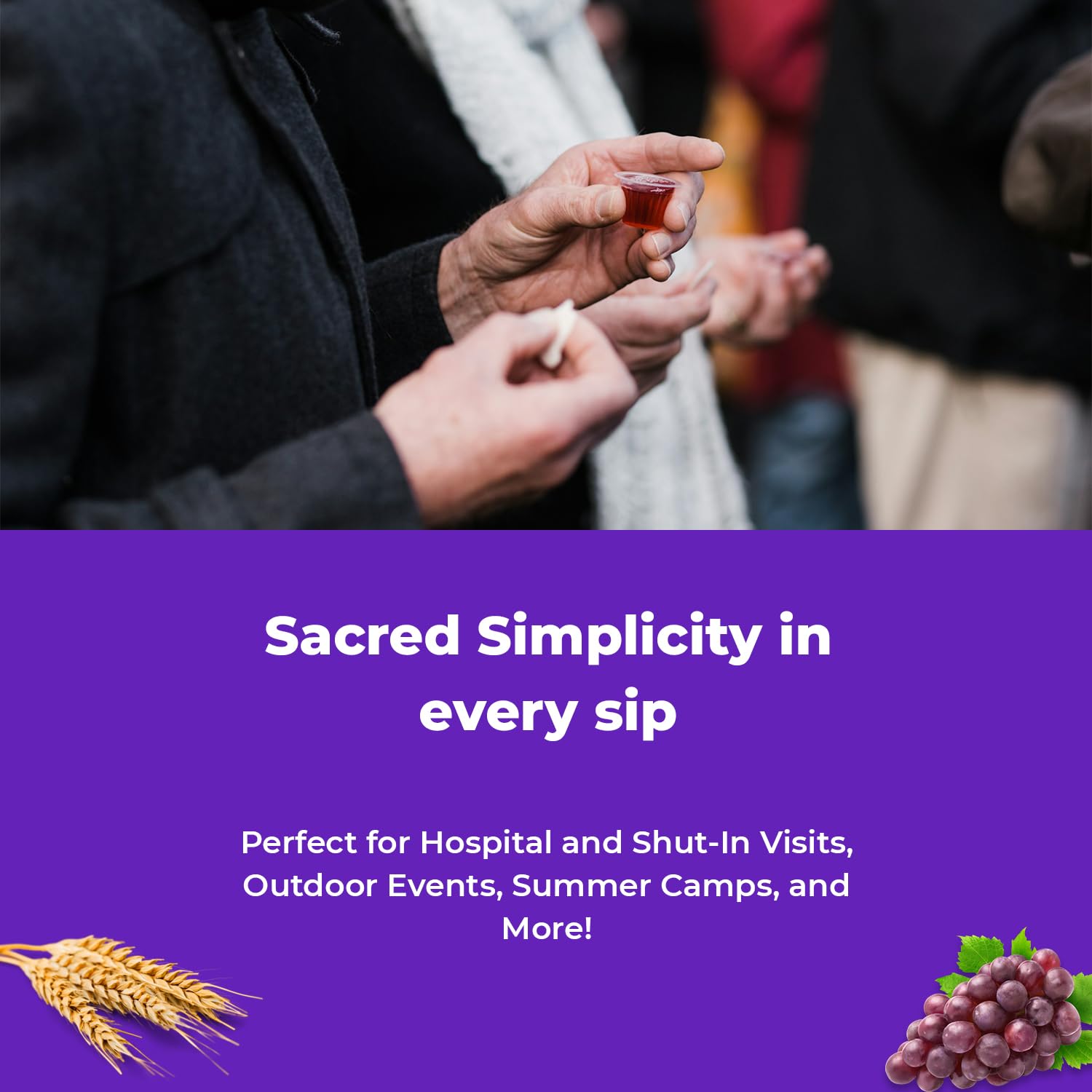 Shelf-life label on Kingdom Prefilled Communion Cups packaging