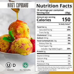 King's Cupboard butterscotch caramel sauce poured as a dessert topping