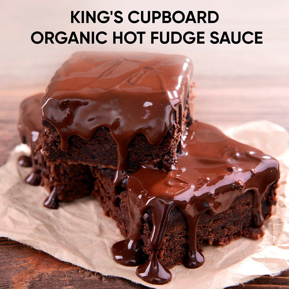 King's Cupboard fudge sauce warming for baking and pouring