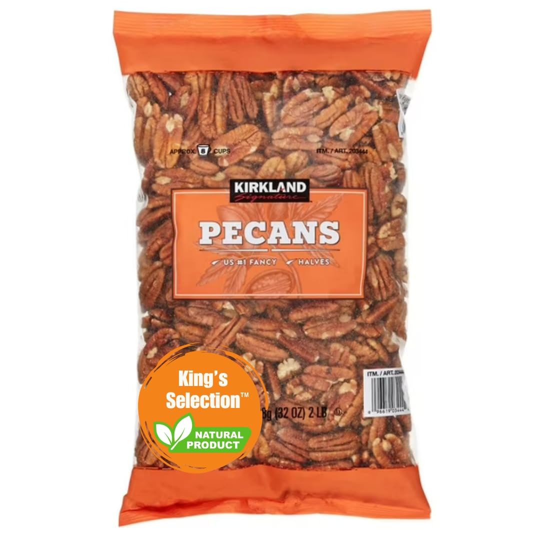 King's Selection Whole Pecans bulk packaging ideal for snacking.
