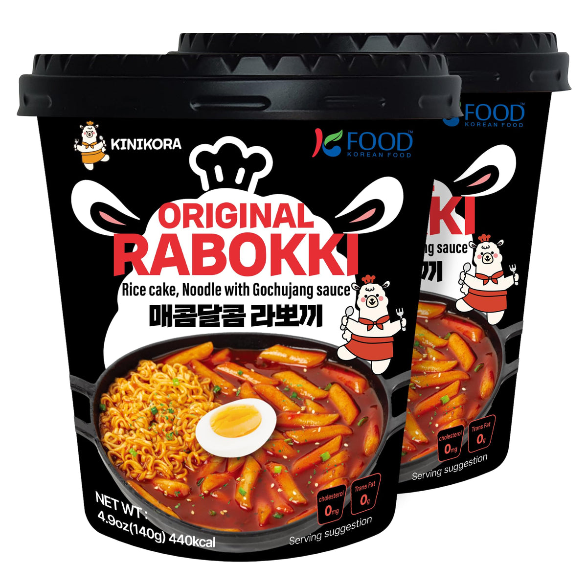 KINIKORA Premium Rabokki Cup swicy snack ready in minutes for a quick lunch.