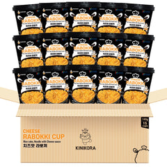 KINIKORA Rabokki Cup cheese flavor box showcases easy, quick meal prep.