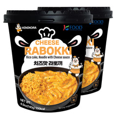 KINIKORA Rabokki Cup Cheese Flavor packaging, convenient single-serve for quick, satisfying meals.