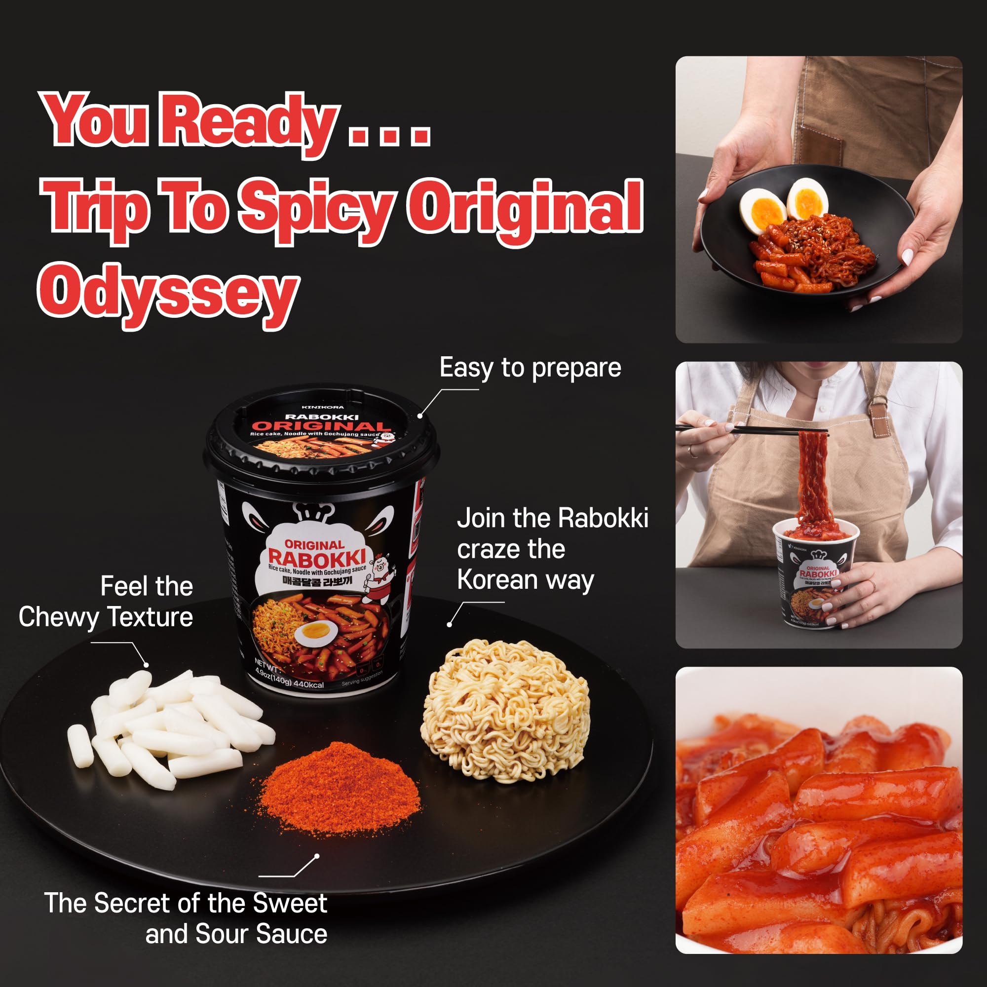 KINIKORA Rabokki Cup portable design is ideal for on-the-go meals.