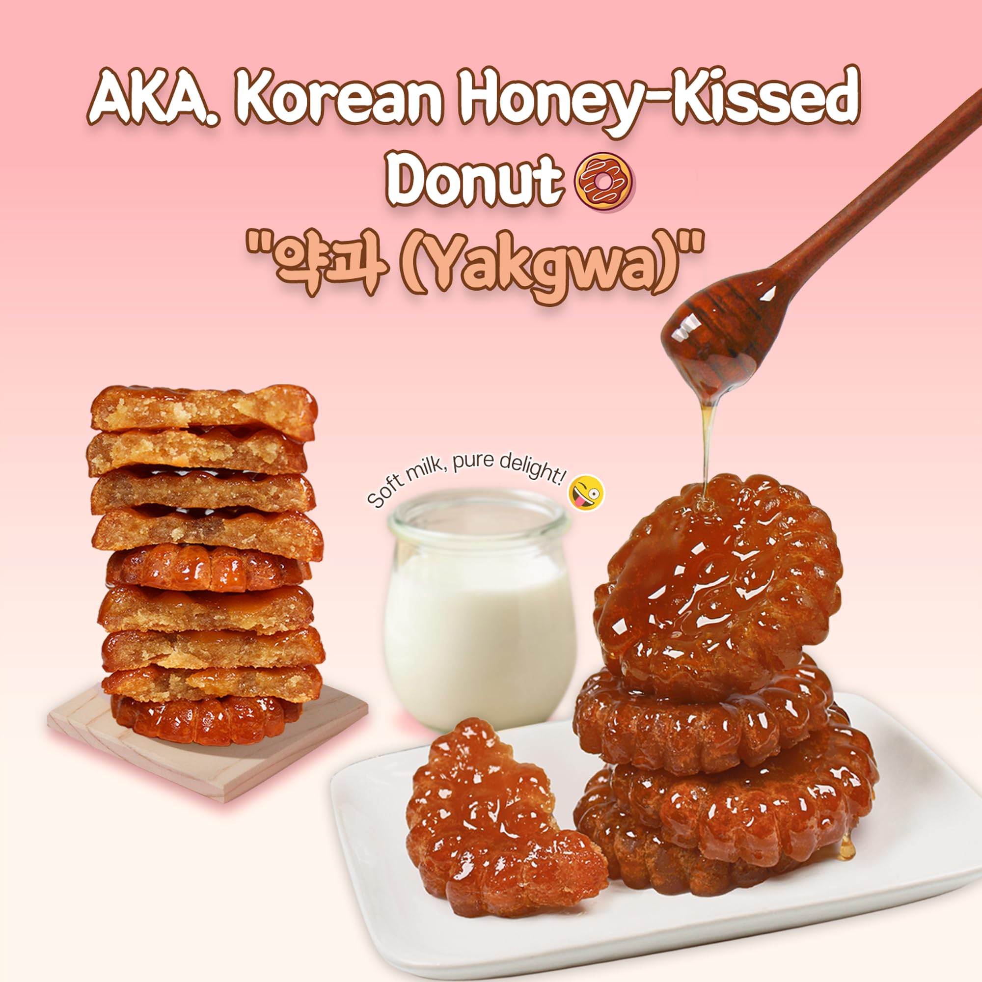 KINIKORA Yakgwa syrup-glazed cookies close-up with glossy finish