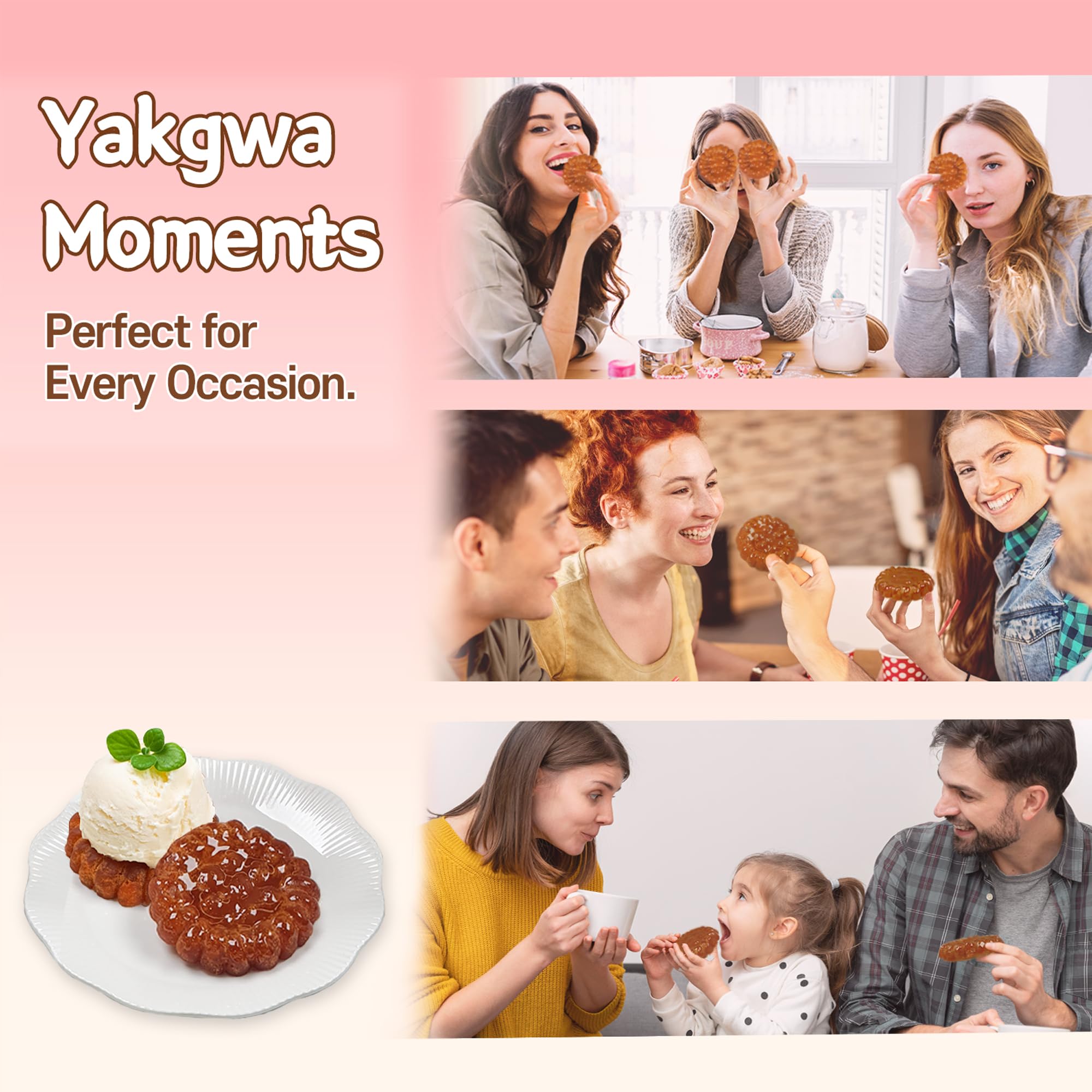 KINIKORA Yakgwa traditional recipe banner and cookies on a board